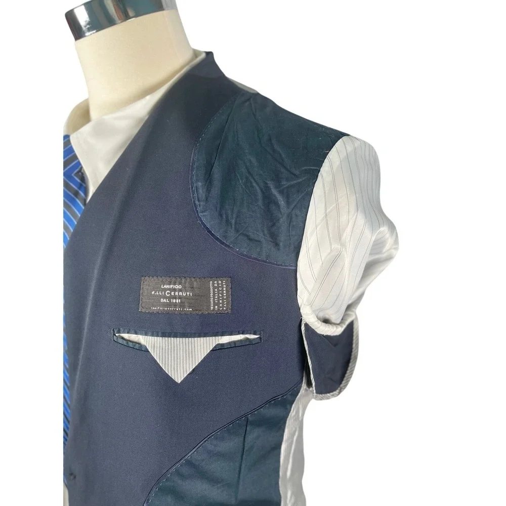 Banana Republic Blazer Suit Separate 38R Tailored Fit Navy Wool Lanificio F.lli‎